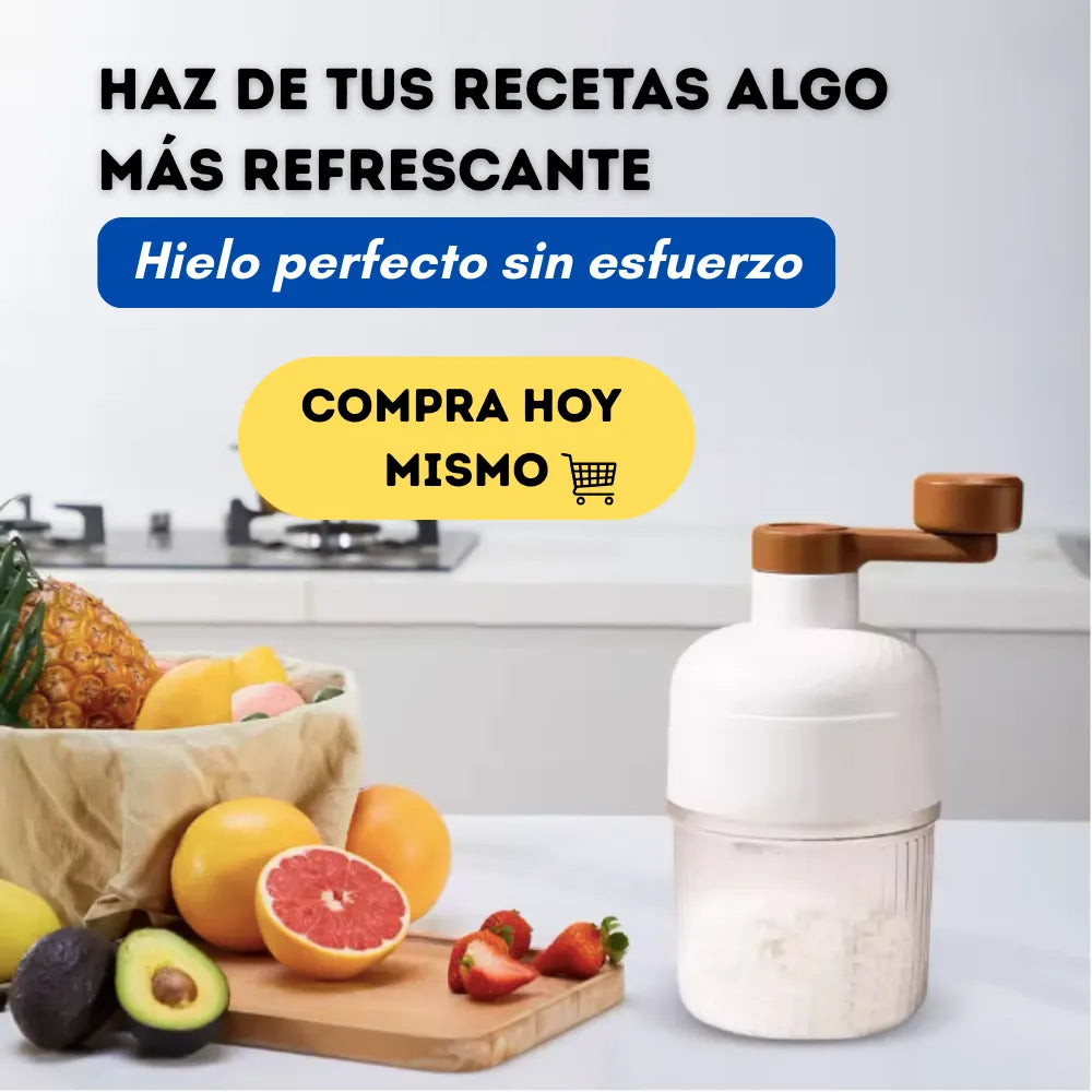 Tritura hielo sin esfuerzo y sin electricidad