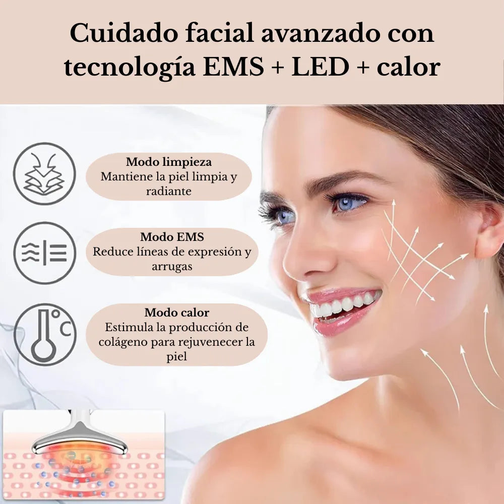 Masajeador Facial Eléctrico para Reafirmar y Rejuvenecer la Piel