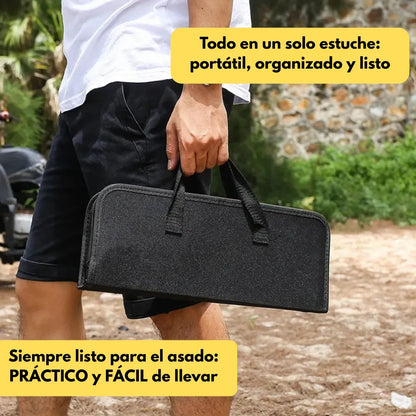 Kit Profesional de Parrilla – 15 Herramientas para el Asado Perfecto