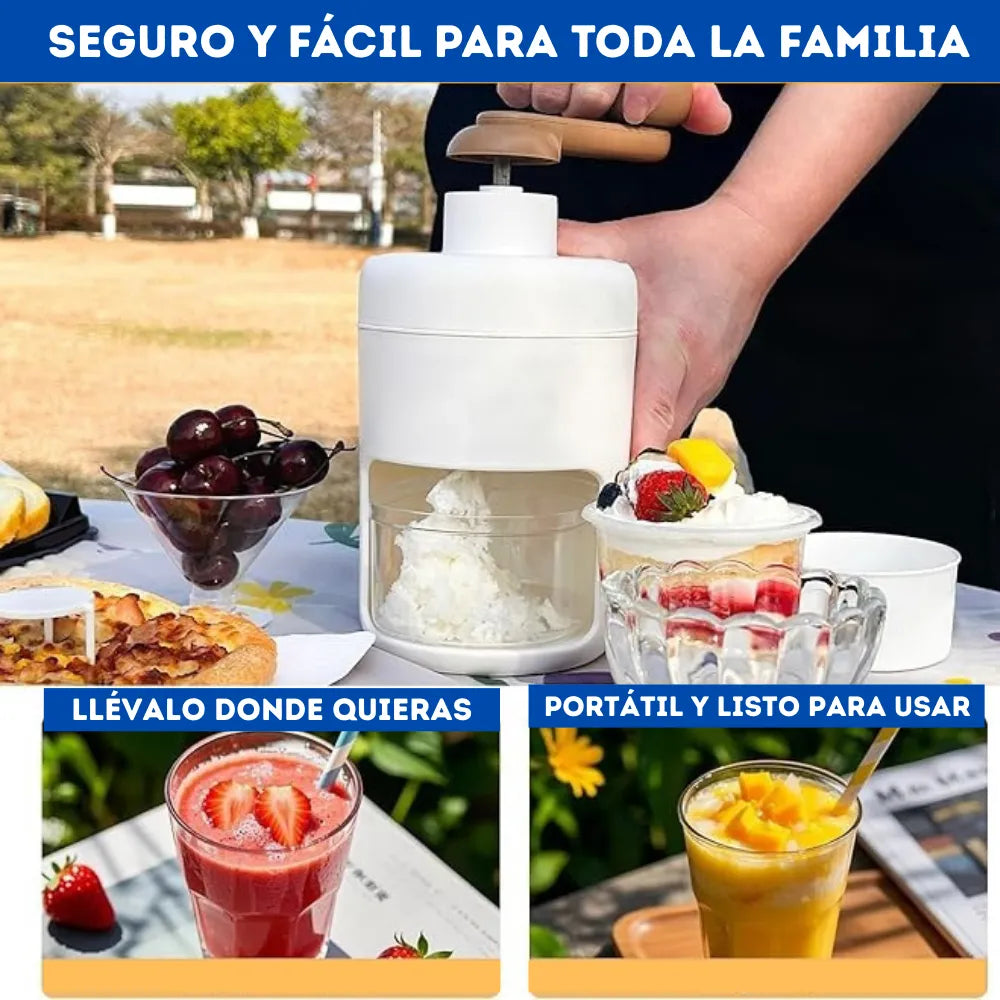 Tritura hielo sin esfuerzo y sin electricidad