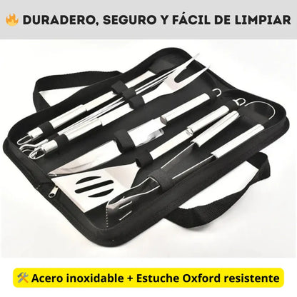 Kit Profesional de Parrilla – 15 Herramientas para el Asado Perfecto