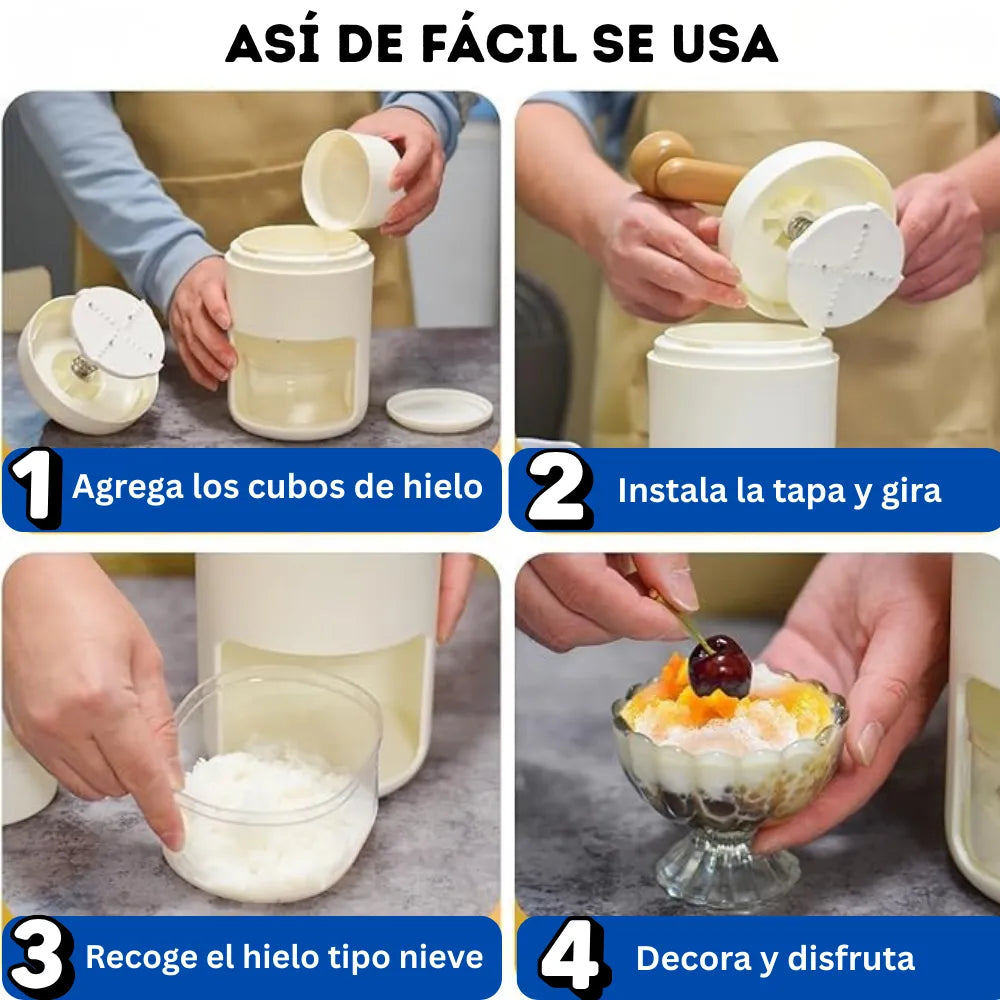 Tritura hielo sin esfuerzo y sin electricidad