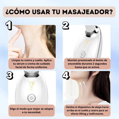 Masajeador Facial Eléctrico para Reafirmar y Rejuvenecer la Piel