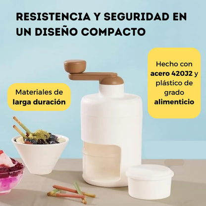 Tritura hielo sin esfuerzo y sin electricidad