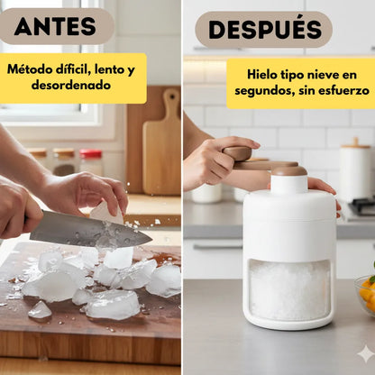 Tritura hielo sin esfuerzo y sin electricidad